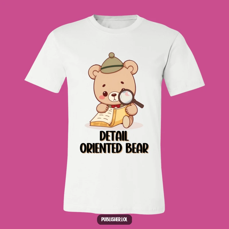 Funny Bear Investigator T-Shirt - Hilarious Literary Detective Tee
