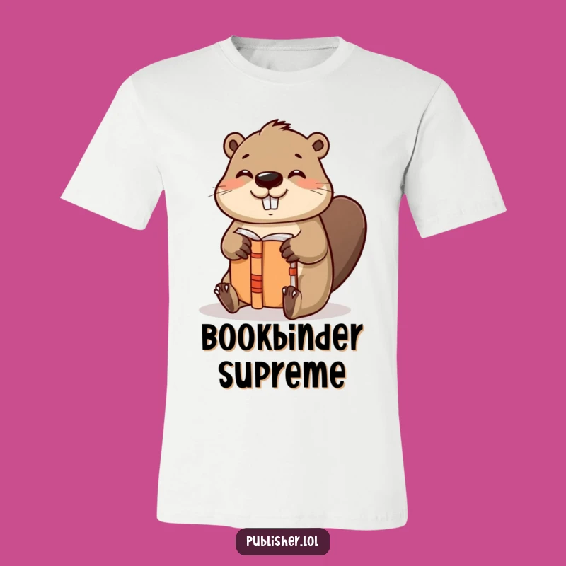 Funny Beaver Book Artisan T-Shirt - Wear Your Craftsmanship with Pride