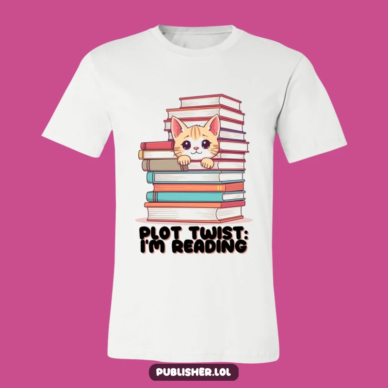Funny Curious Cat T-Shirt: Hilarious Apparel for Bookish Felines
