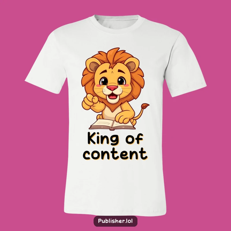 Funny Lion Manuscript T-Shirt: Roar with Pride in This Hilarious Tee