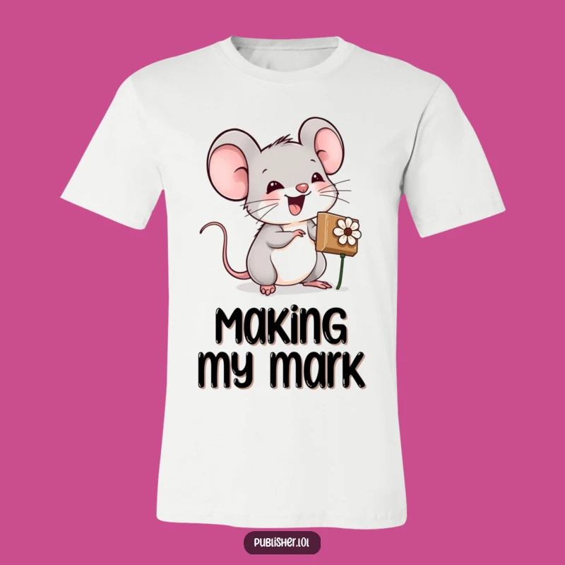 Funny Mouse Crafter T-Shirt: Stamp Your Style with Enthusiasm