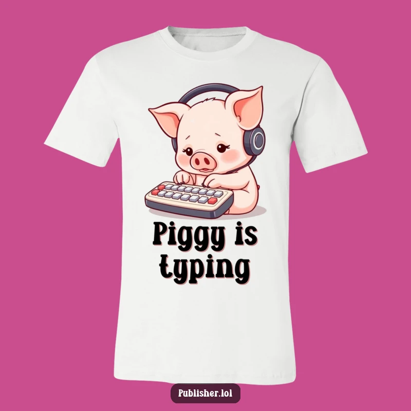 Funny Piglet Multitasking T-Shirt: Hilarious Gamer Gift For Busy Beans!