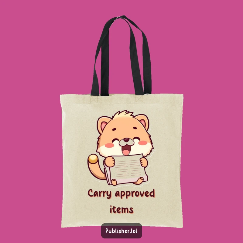 Funny Fuzzy Animal Stamping Tote Bag - Your Daily Dose of Funny Motivation