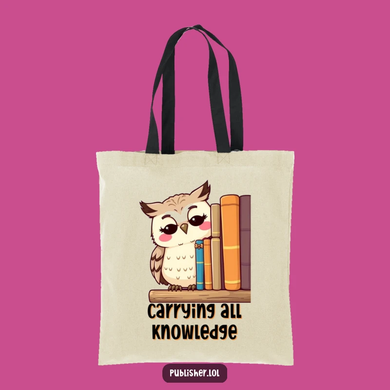 Funny Owl Book Lover Tote Bag - Carry Your Knowledge with Serenity