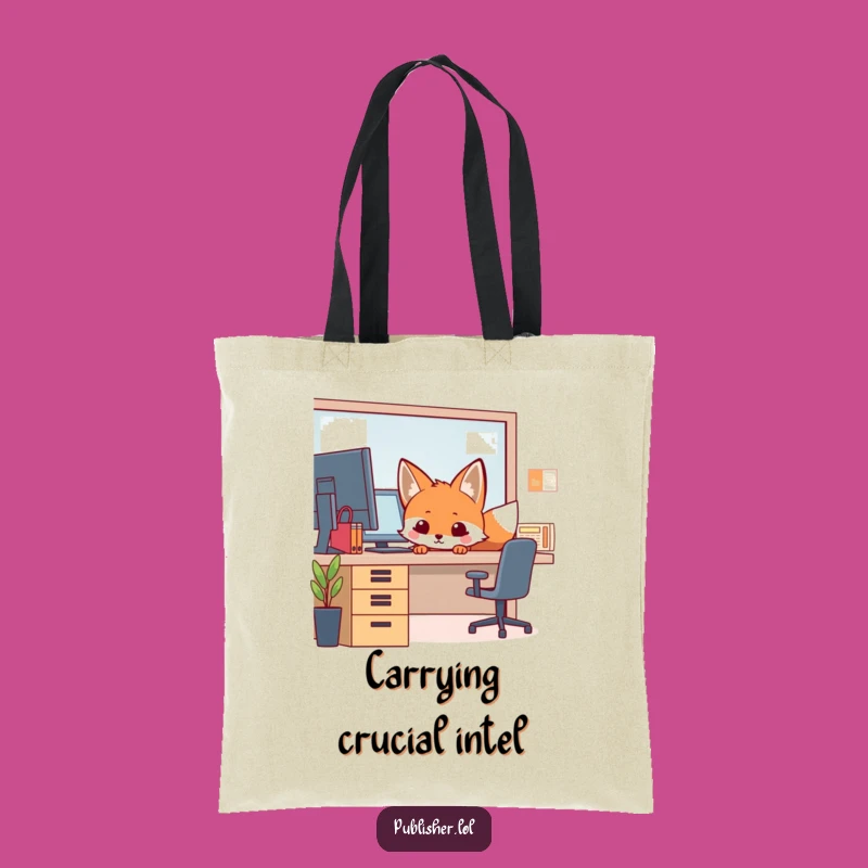 Funny Fox Tote Bag - Carry Your Secrets with Stylish Office Humor