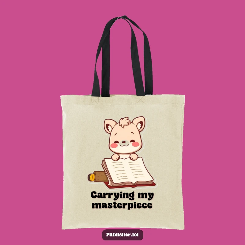 Funny Manuscript Approved Tote Bag - Hilarious Animal Writer's Accessory