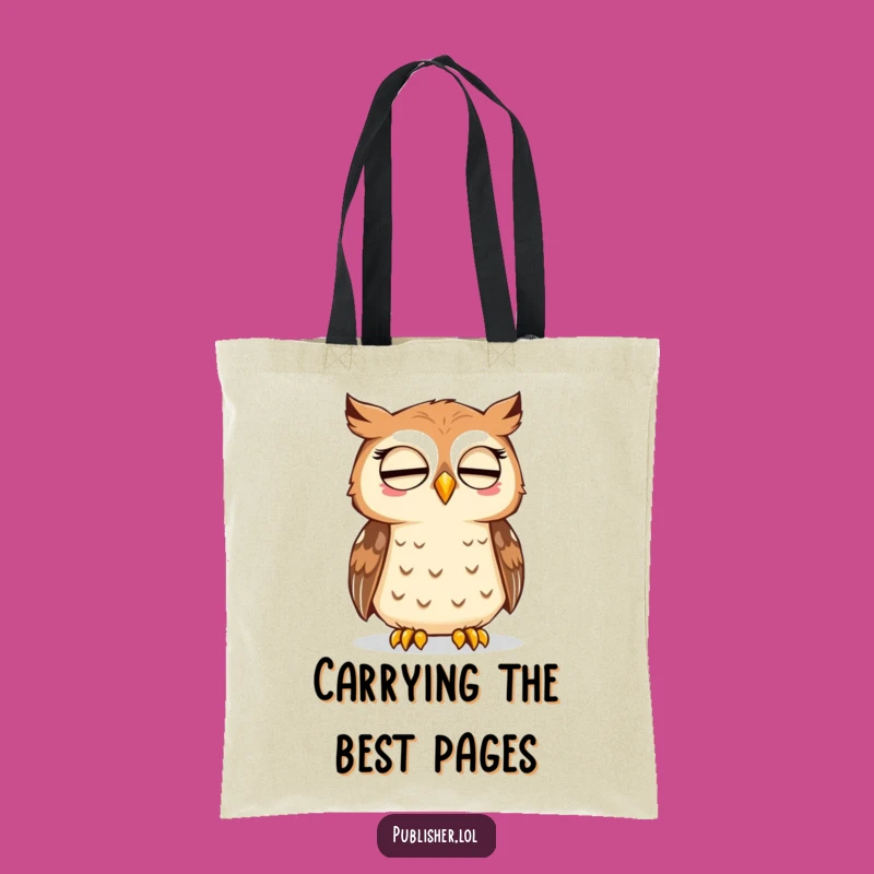 Funny Owl Tote Bag: Thoughtful Nod for Bookish Adventures