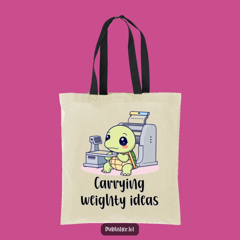 Funny Turtle Tote Bag - Carry Your Wisdom with Vintage Charm