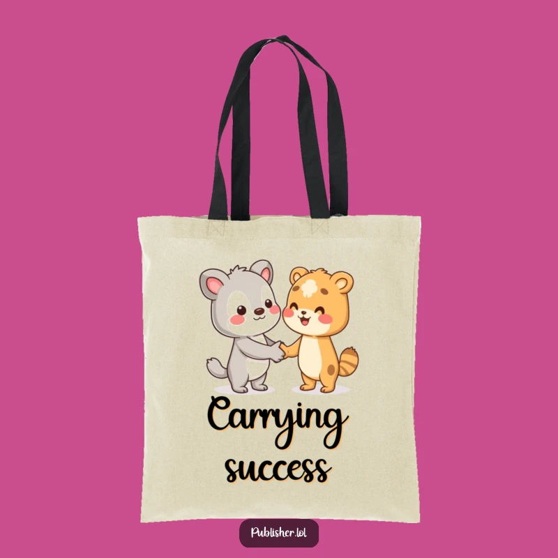 Funny Author Handshake Tote Bag: Carry Literary Pride, Great Gift