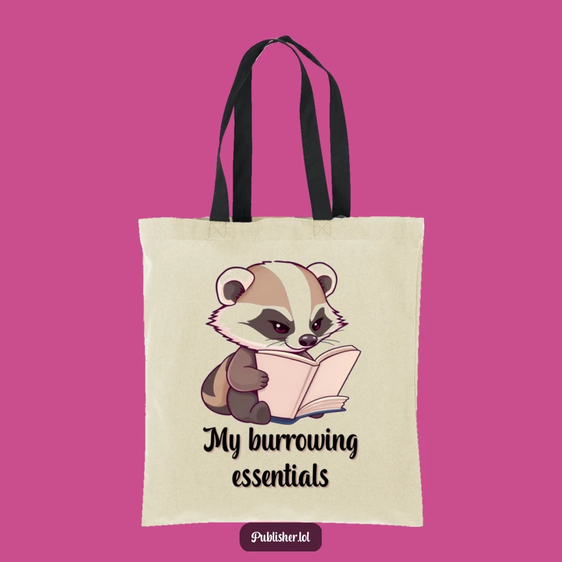 Funny Badger Tote Bag: Carry Your Books with Diligence and This Hilarious Accessory