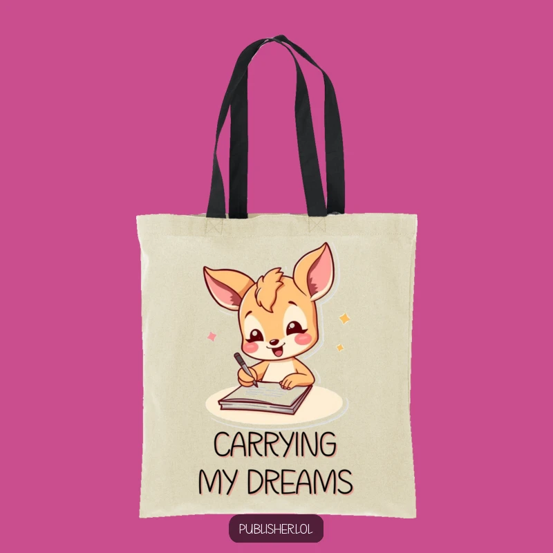 Funny Fawn Signing Document Tote Bag: Carry Your Joyful Success Everywhere