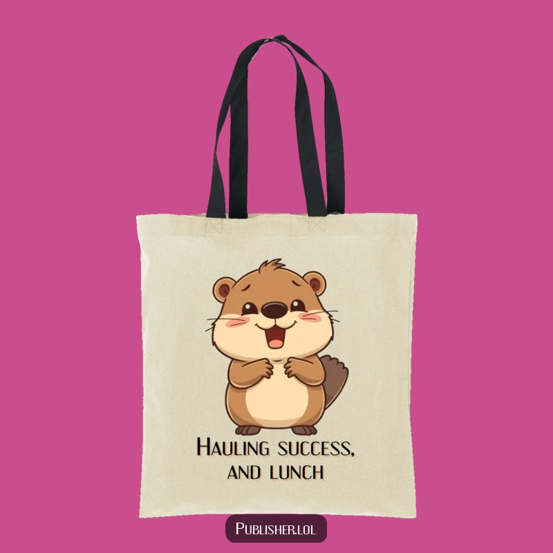 Funny Beaver Tote Bag - Carry Your Deals with Humorous Business Style