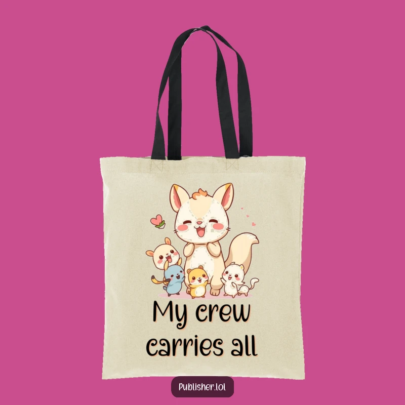 Funny Friendship Animal Tote Bag: Carry Your Crew's Spirit