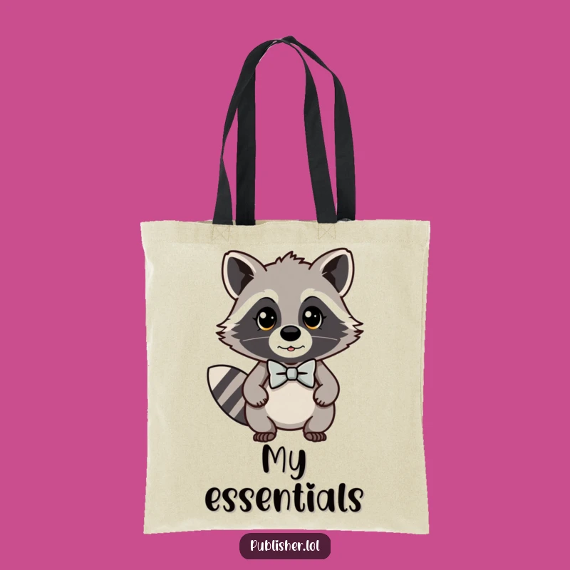 Funny Kawaii Raccoon Tote Bag: Carry Your Essentials with Dapper Importance