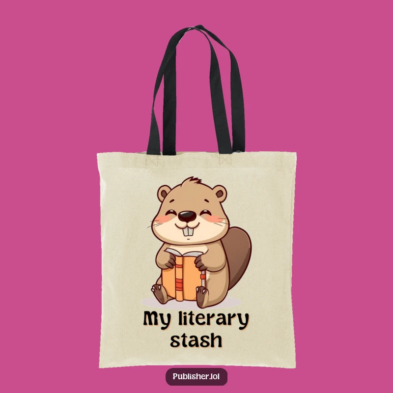 Funny Beaver Bookbinding Tote Bag - Carry Your Passion for Books
